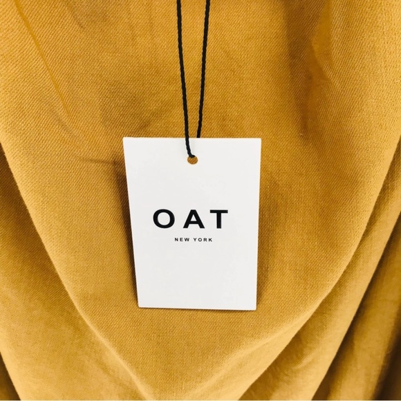 OAT New York Sleeveless Button Front Midi Dress Mustard Size XL - Picture 6 of 9